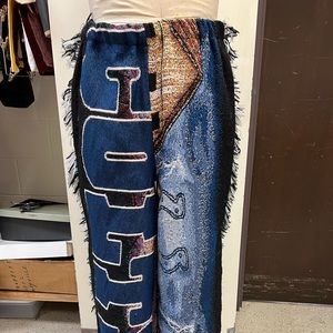 Colts fans!  This is a Custom Made pair of pants made from a throw blanket